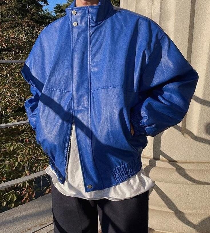 Vintage Style Pu Leather Jacket
