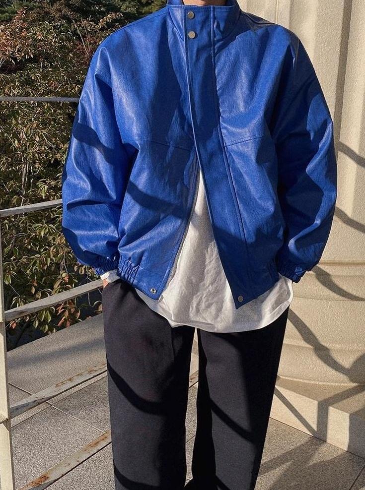 Vintage Style Pu Leather Jacket