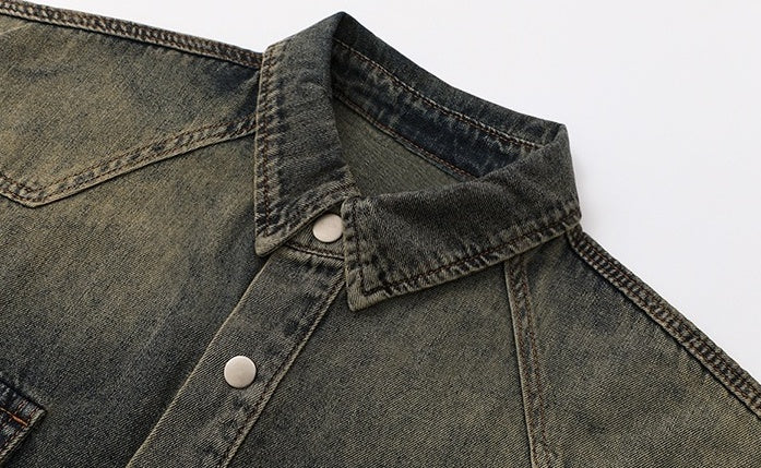 Vintage Style Relaxed Fit Casual Jacket Shirt