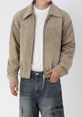 Vintage Style Short Jacket With Turndown Collar