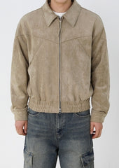 Vintage Style Short Jacket With Turndown Collar