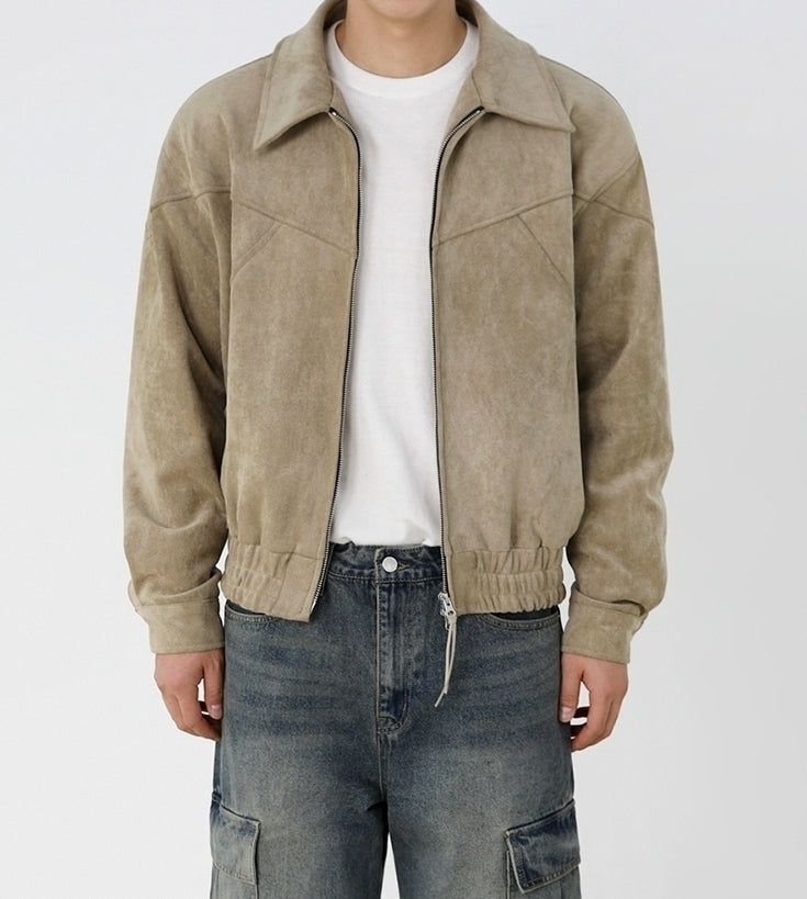 Vintage Style Short Jacket With Turndown Collar