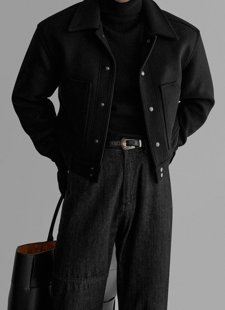 Vintage Style Short Workwear Jacket Warm Thickened