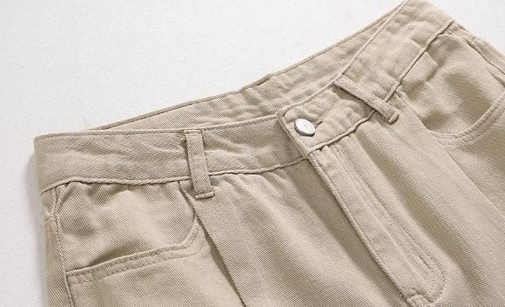 Vintage Wash Relaxed Fit Wide Leg Trousers