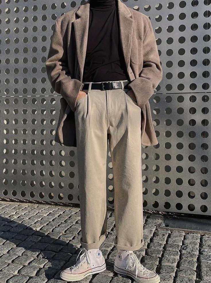 Vintage Wash Relaxed Fit Wide Leg Trousers