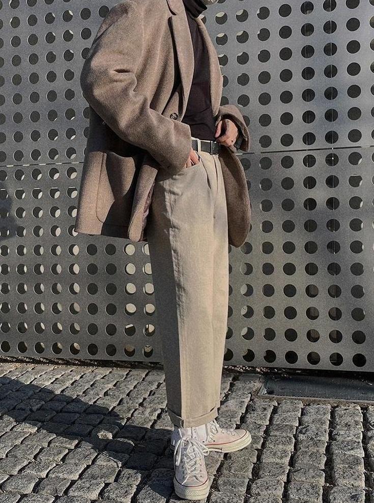 Vintage Wash Relaxed Fit Wide Leg Trousers