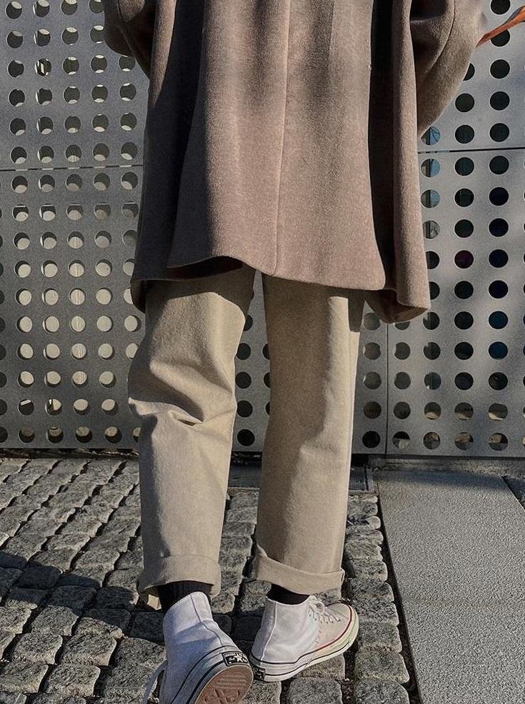 Vintage Wash Relaxed Fit Wide Leg Trousers