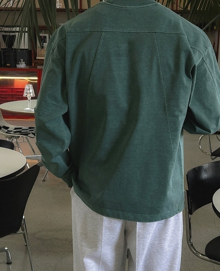 Vintage Washed Crewneck Sweatshirt Casual Pullover