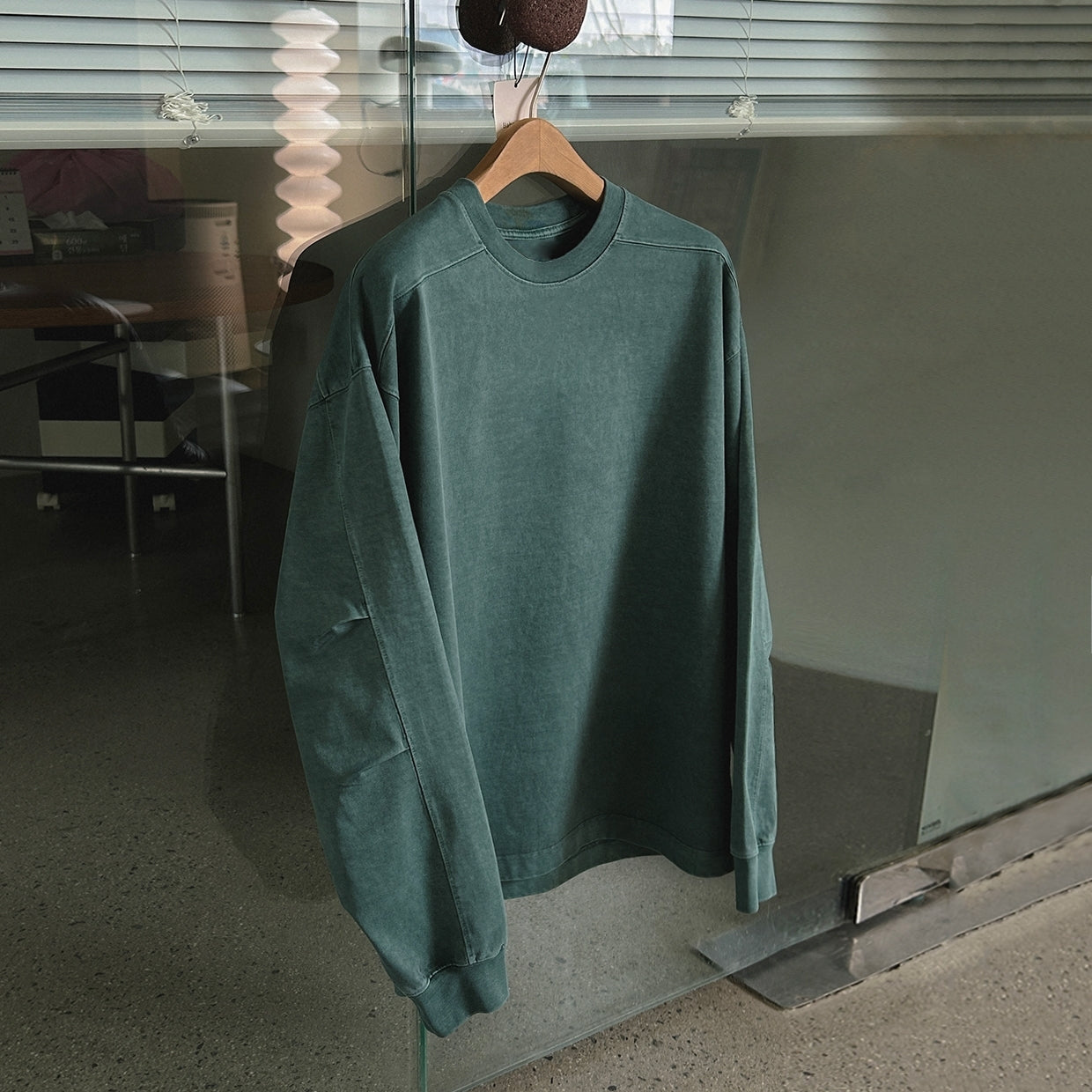 Vintage Washed Crewneck Sweatshirt Casual Pullover