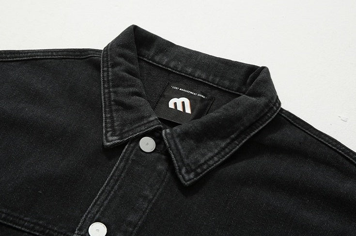 Vintage Washed Denim Jacket Retro Style