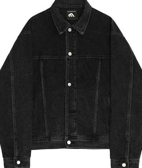 Vintage Washed Denim Jacket Retro Style