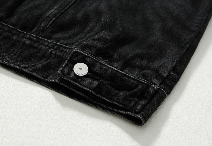 Vintage Washed Denim Jacket Retro Style