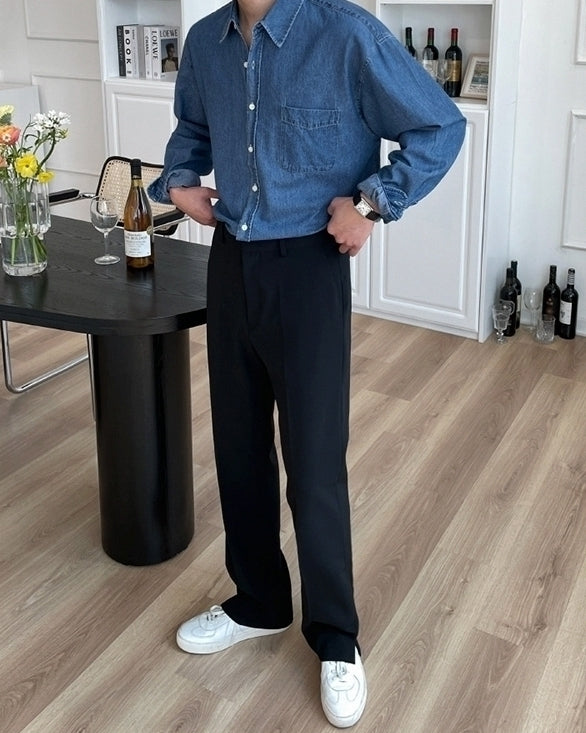 Vintage Washed Denim Jacket Shirt