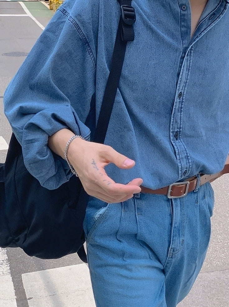 Vintage Washed Denim Shirt