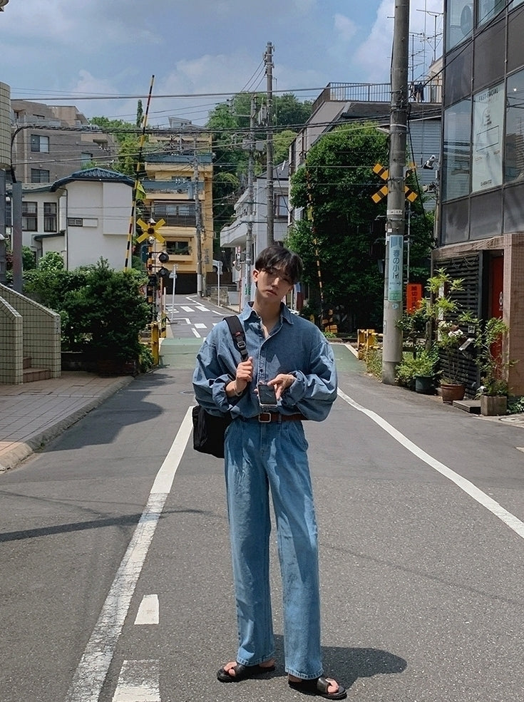 Vintage Washed Denim Shirt