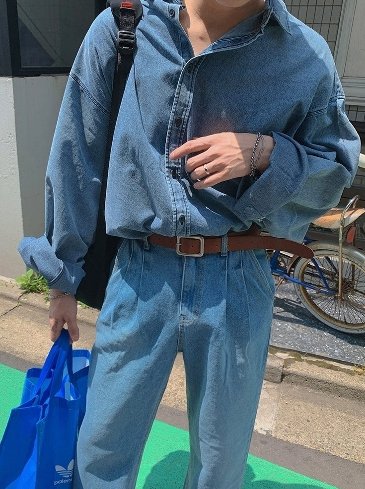 Vintage Washed Denim Shirt