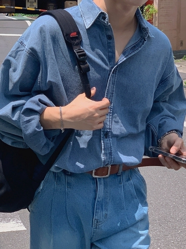 Vintage Washed Denim Shirt