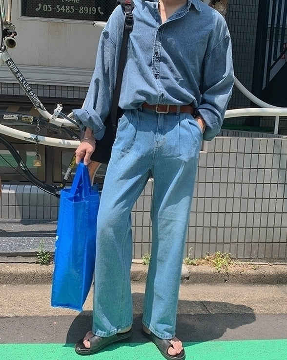 Vintage Washed Denim Shirt