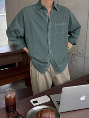 Vintage Washed Long Sleeve Casual Shirt