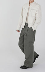 Vintage Washed Loose Straight Jeans