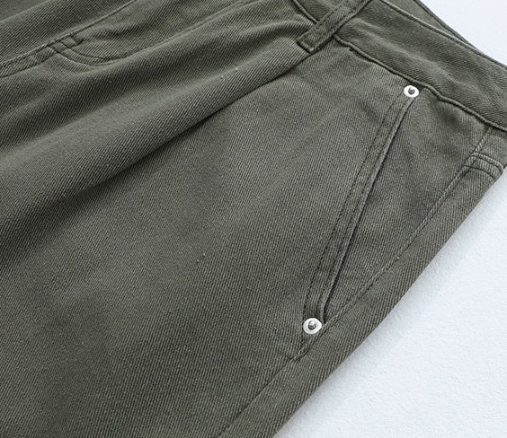 Vintage Washed Loose Straight Jeans
