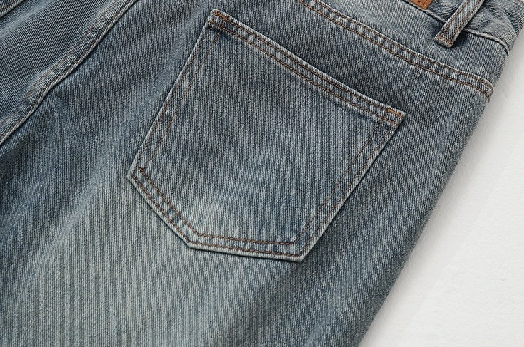 Vintage Washed Loose Straight Jeans