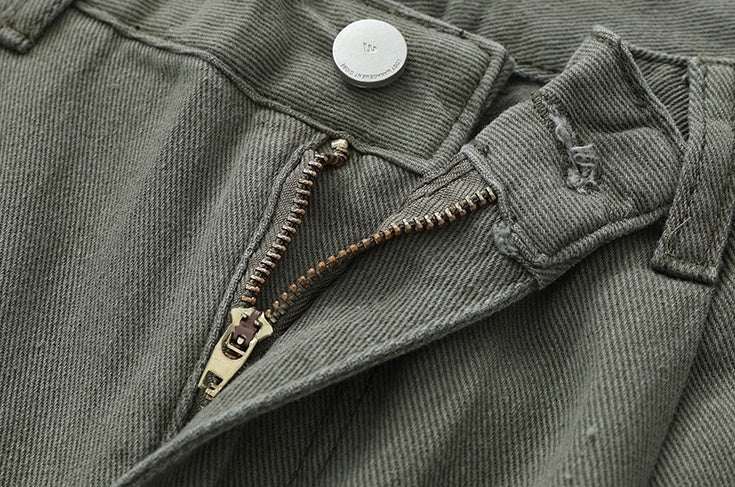 Vintage Washed Loose Straight Jeans