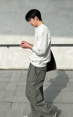 Vintage Washed Loose Straight Jeans