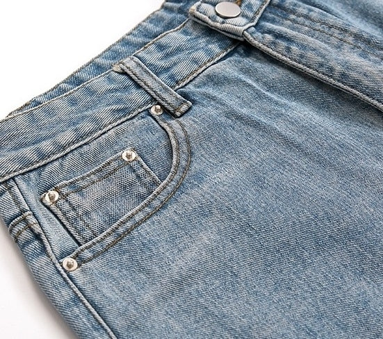 Vintage Washed Relaxed Fit Denim Jeans