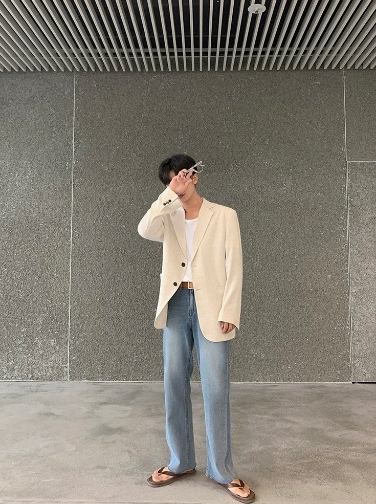 Vintage Washed Relaxed Fit Denim Jeans