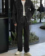 Vintage Washed Relaxed Fit Denim Pants