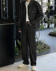 Vintage Washed Relaxed Fit Denim Pants