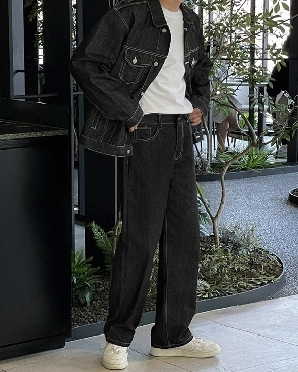 Vintage Washed Relaxed Fit Denim Pants