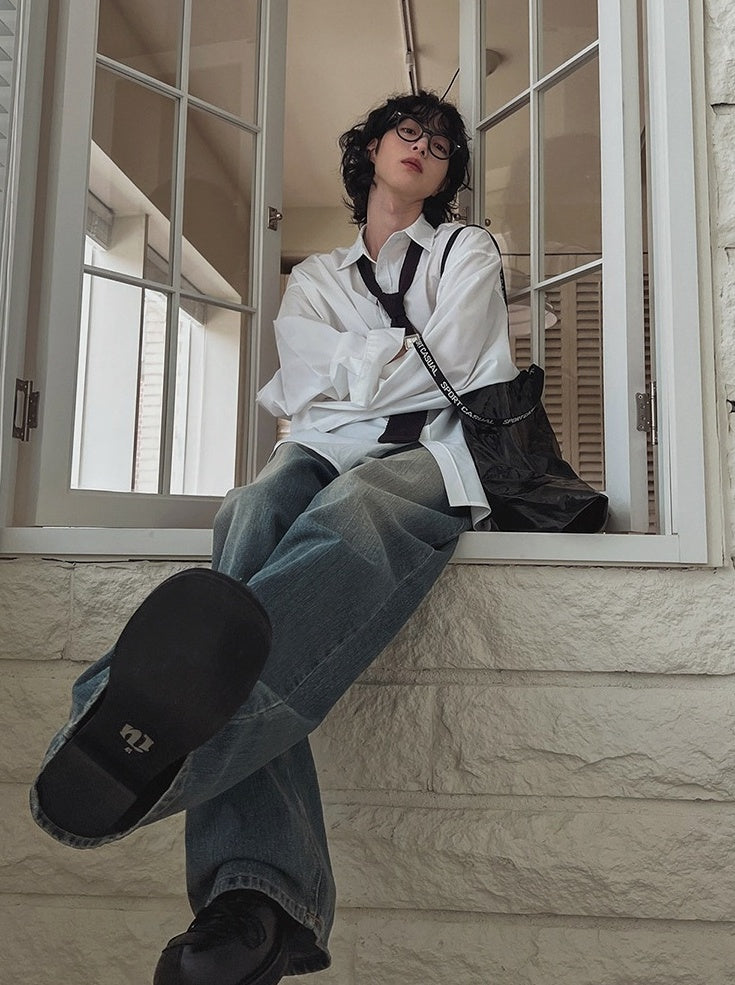 Vintage Washed Relaxed Fit Jeans