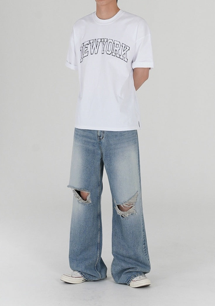 Vintage Washed Relaxed Fit Jeans