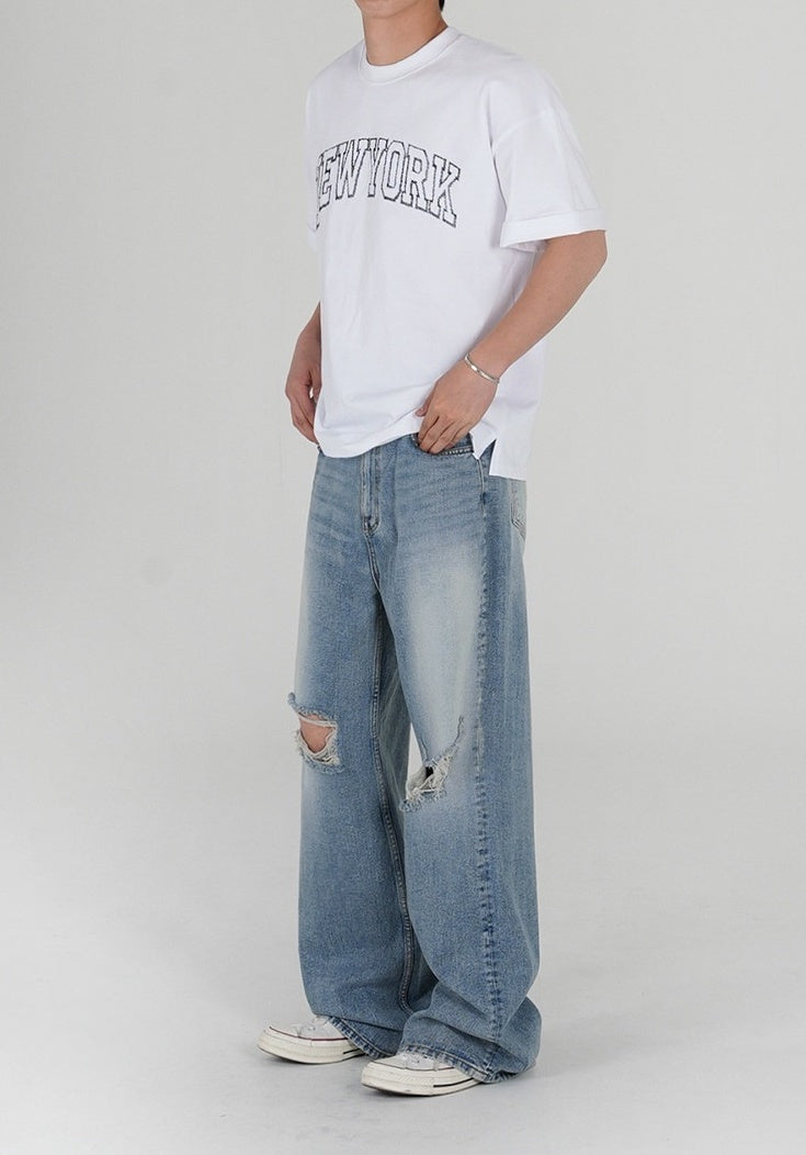 Vintage Washed Relaxed Fit Jeans