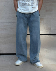 Vintage Washed Wide Leg Jeans