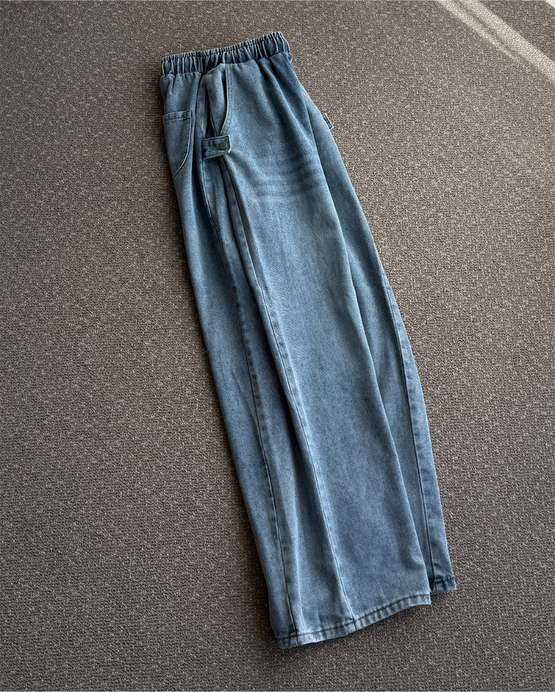Vintage Washed Wide Leg Jeans
