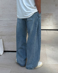 Vintage Washed Wide Leg Jeans