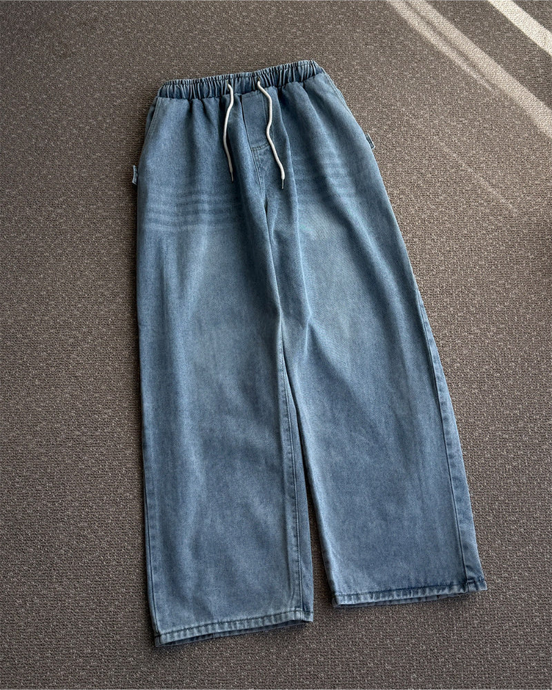 Vintage Washed Wide Leg Jeans
