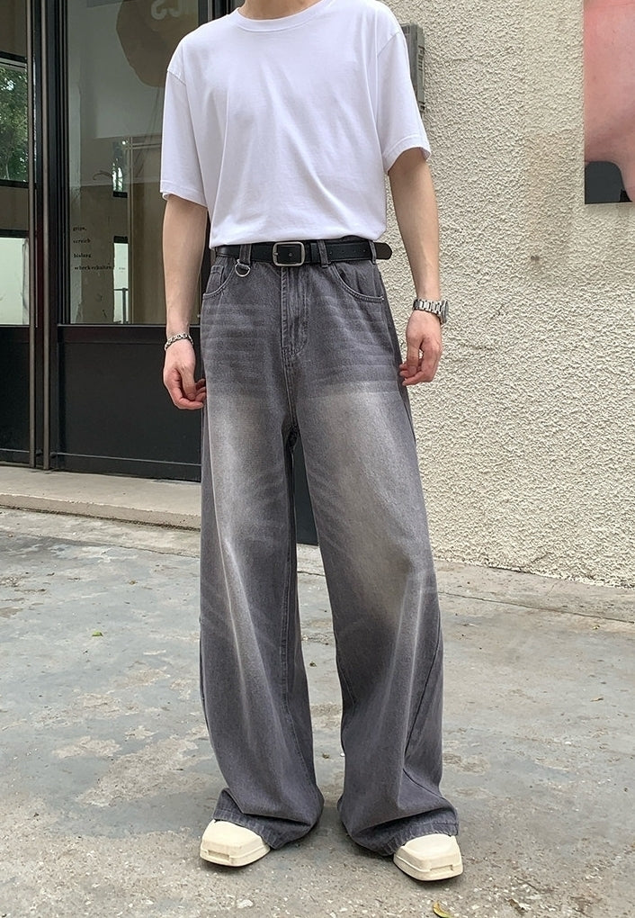 Vintage Washed Wide Leg Pants