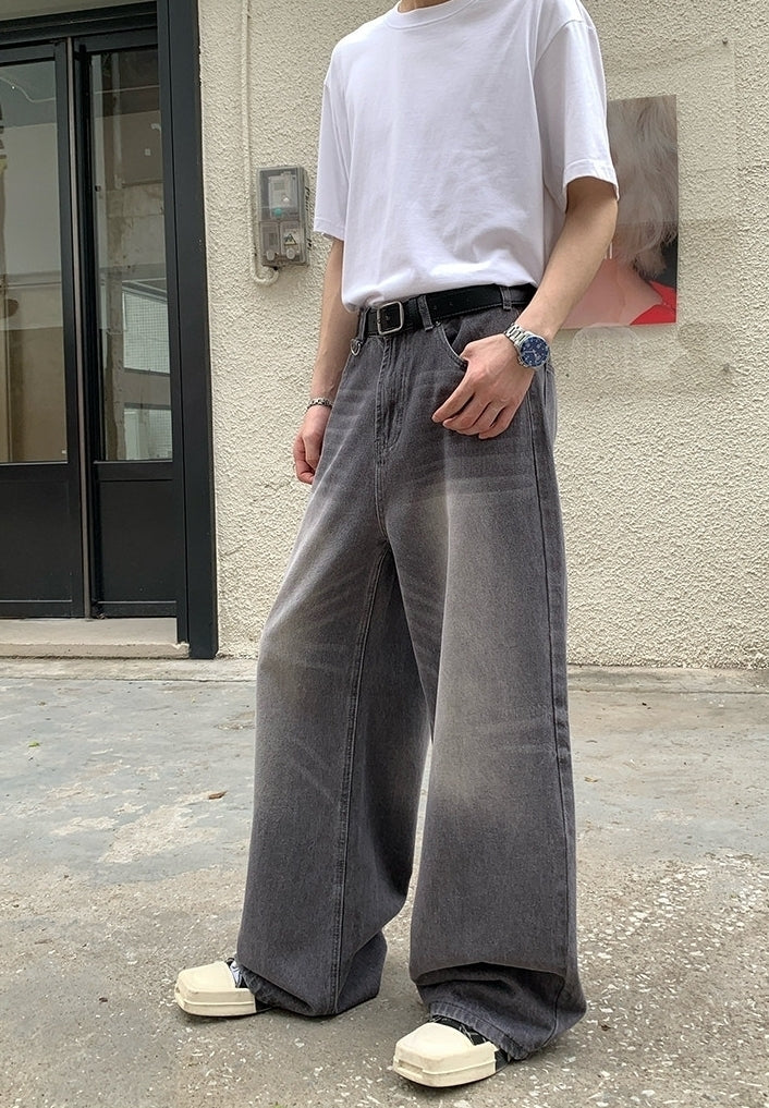 Vintage Washed Wide Leg Pants