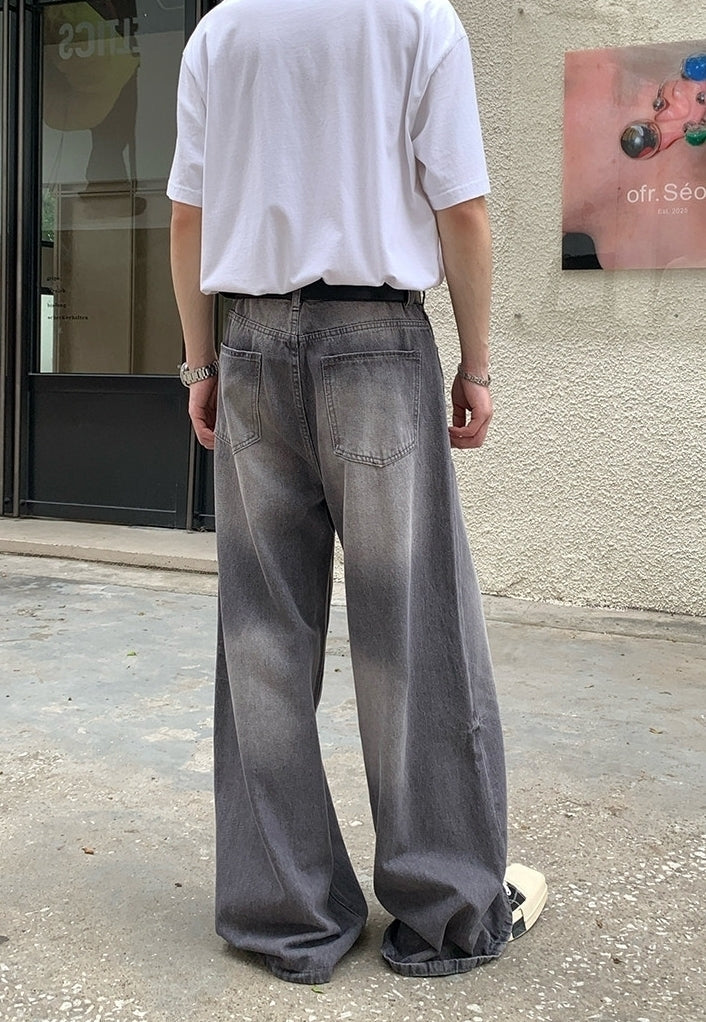Vintage Washed Wide Leg Pants