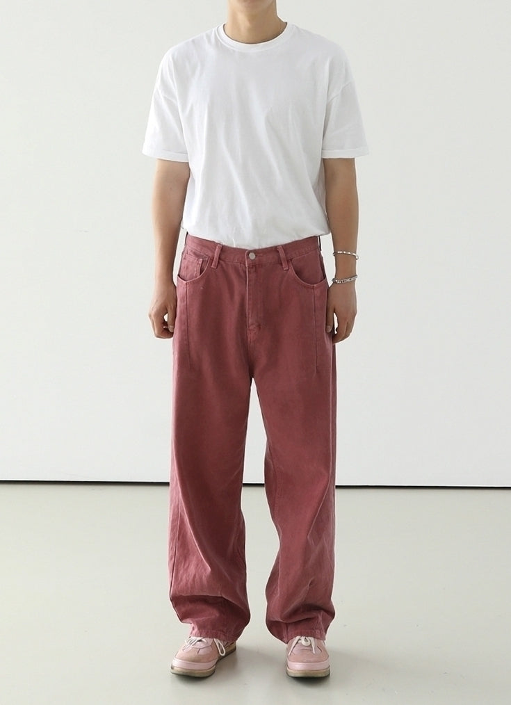 Vintage Washed Wideleg Jeans