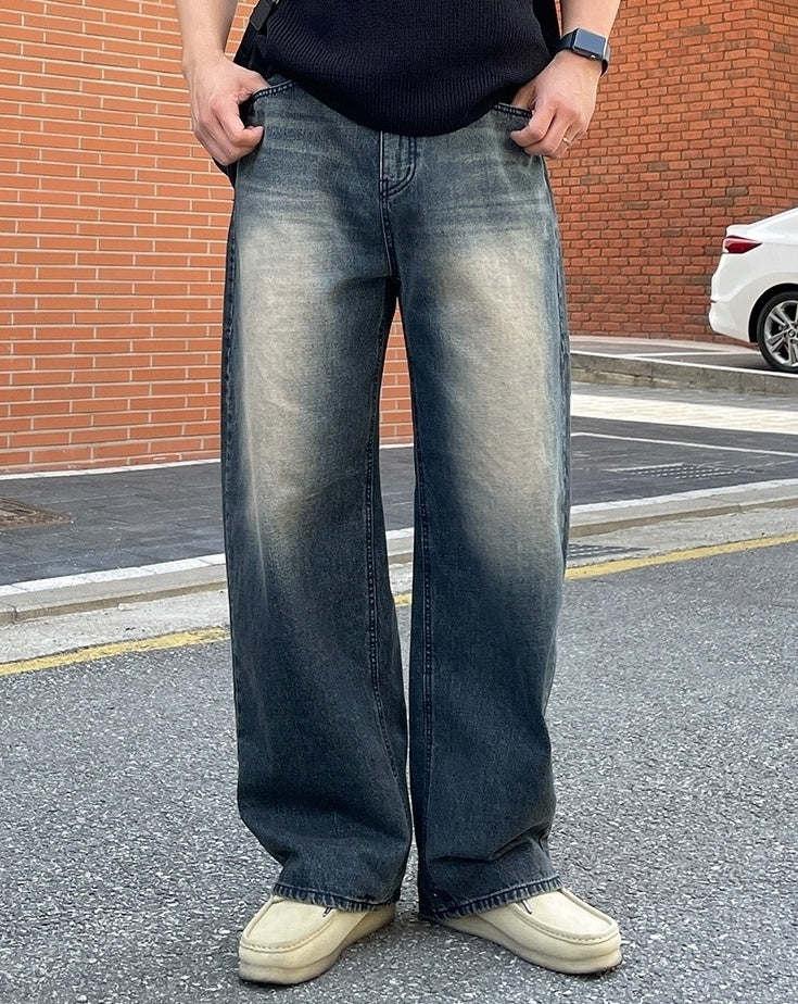 Vintage Wide Leg Denim Jeans Cleanfit Style