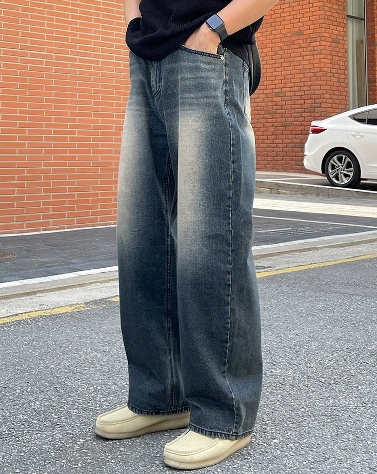 Vintage Wide Leg Denim Jeans Cleanfit Style