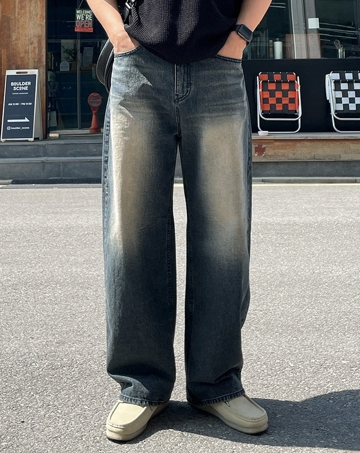 Vintage Wide Leg Denim Jeans Cleanfit Style