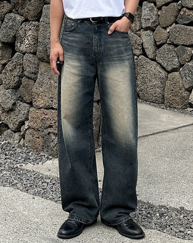 Vintage Wide Leg Denim Jeans Cleanfit Style