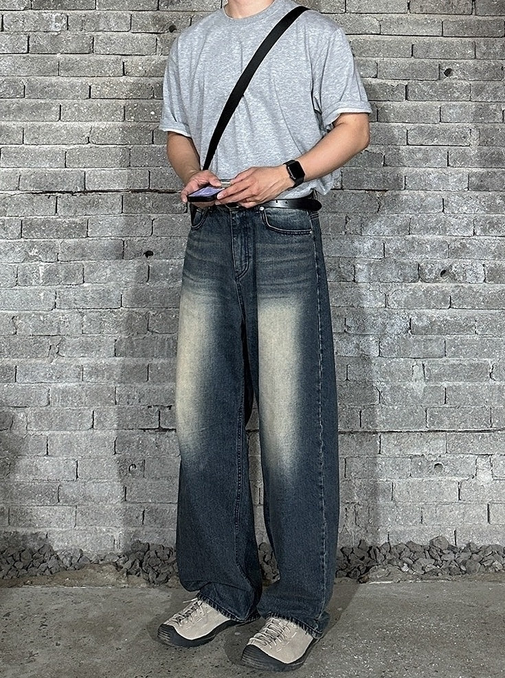 Vintage Wide Leg Denim Jeans Cleanfit Style