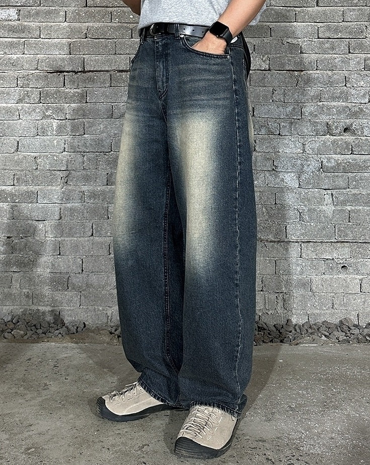 Vintage Wide Leg Denim Jeans Cleanfit Style